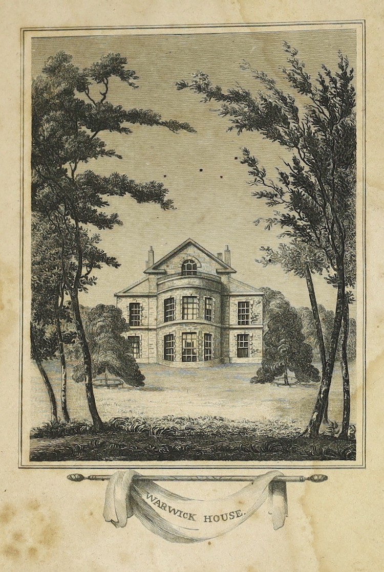 SUSSEX: A Tour to Worthing, or, Idle Hours not Idly Spent, containing a slight sketch of the country, anecdotes, & c. half title; old leather-backed paper boards, uncut, 1805; Evans, John - The Picture of Worthing (and)